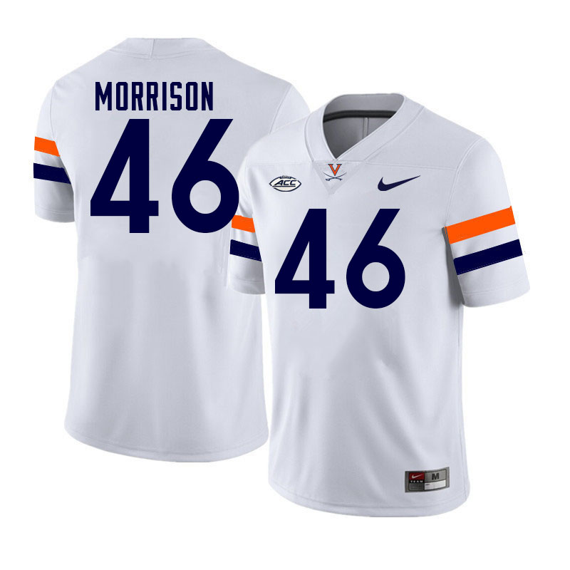Virginia Cavaliers #46 Chase Morrison College Football Jerseys Stitched-White